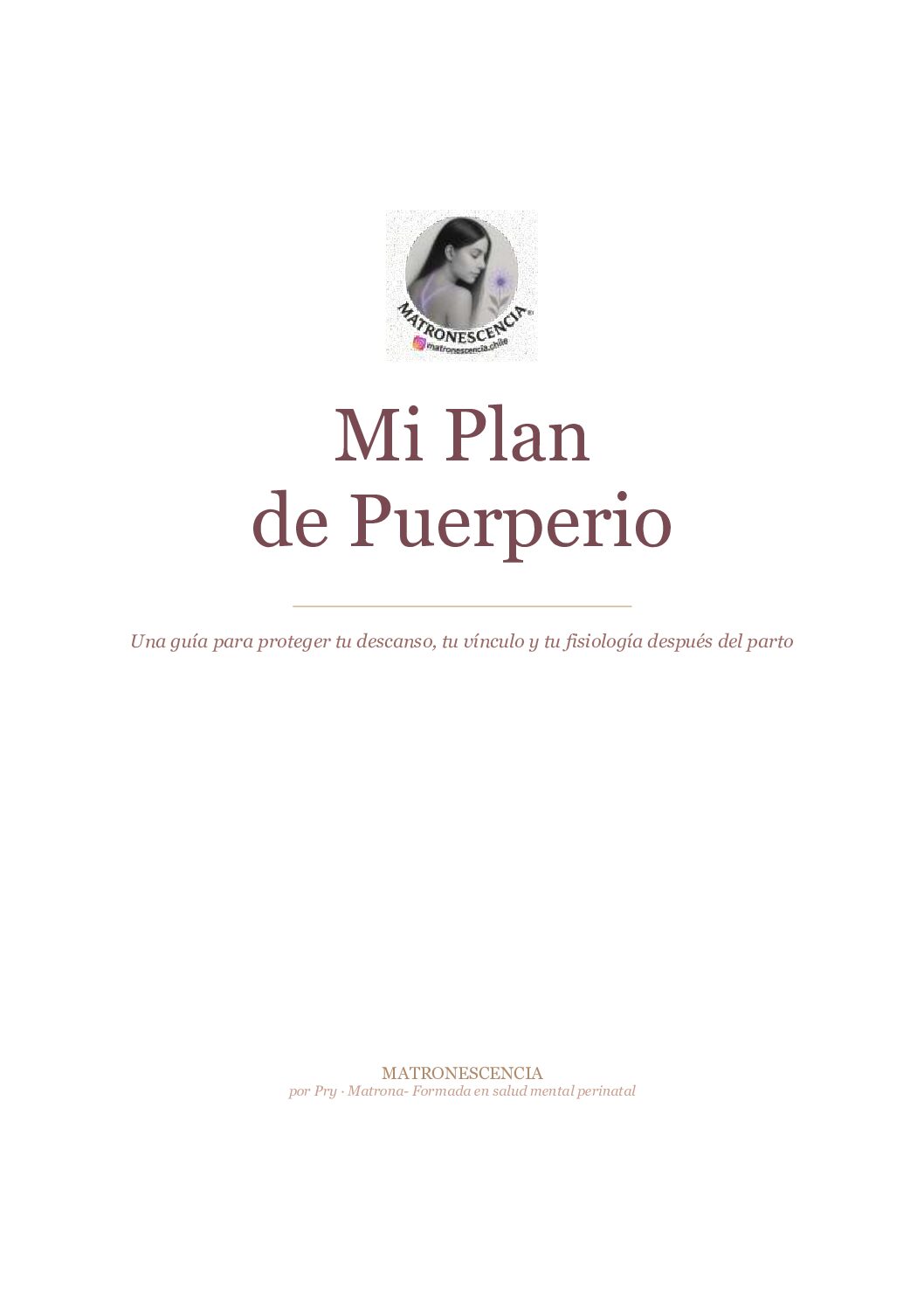 Guía Plan de Puerperio